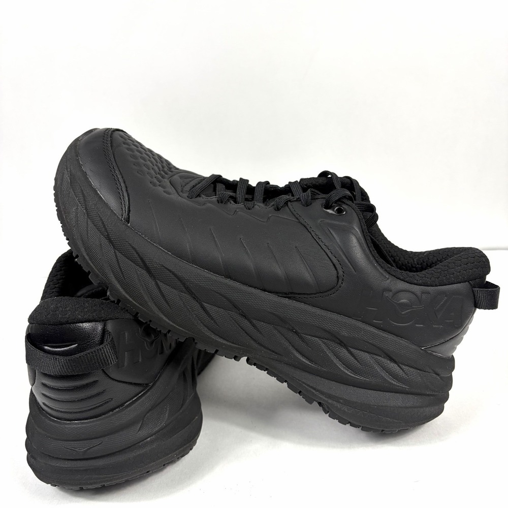 Size 9.5 B- Women's Hoka Bondi SR Slip Resistant Black GREAT Condition!